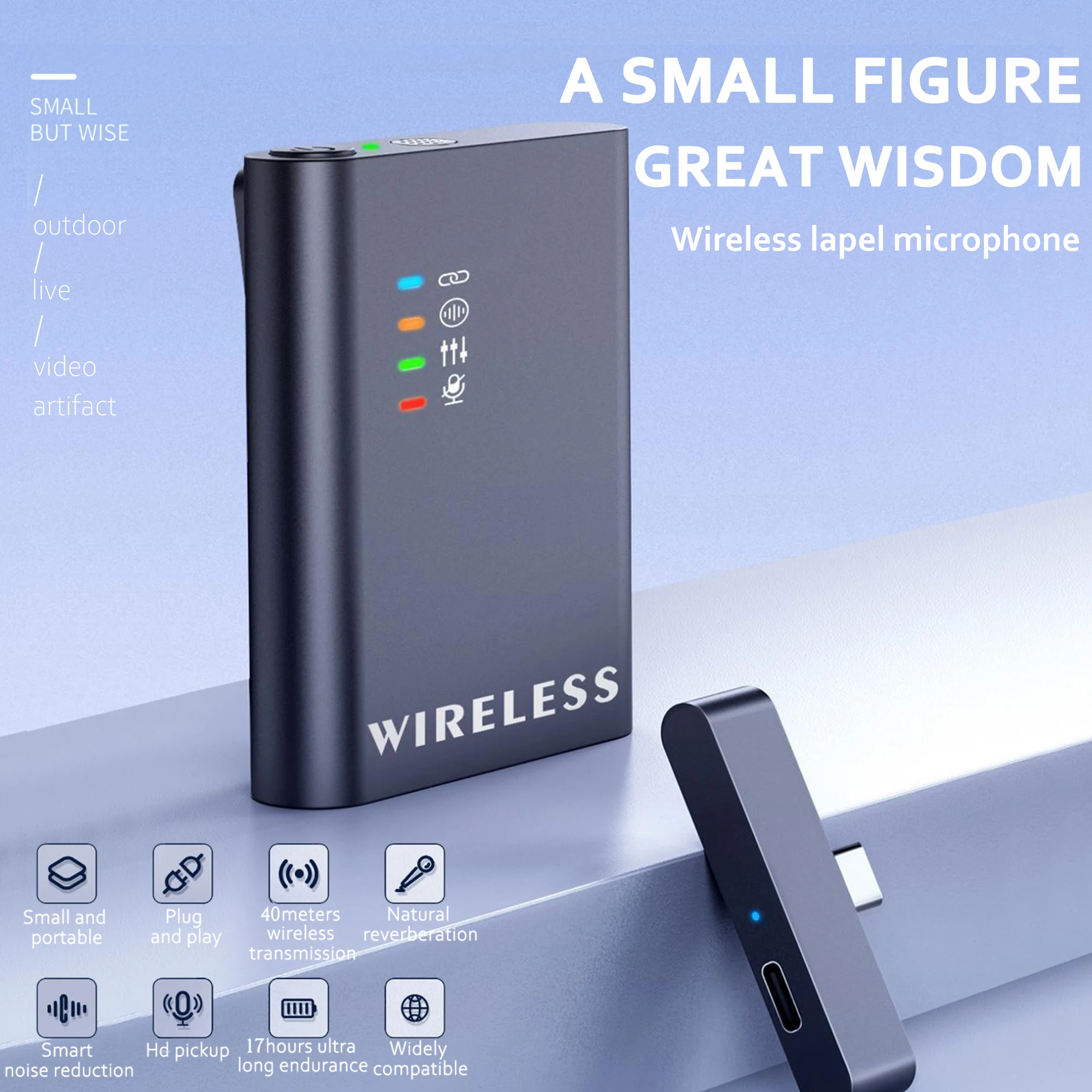 New wireless lavalier live microphone small size, large capacity and long battery life for Huawei IPhone Xiaomi mobile phone
New wireless lavalier live microphone small size, large capacity and long battery life for Huawei IPhone Xiaomi mobile phone