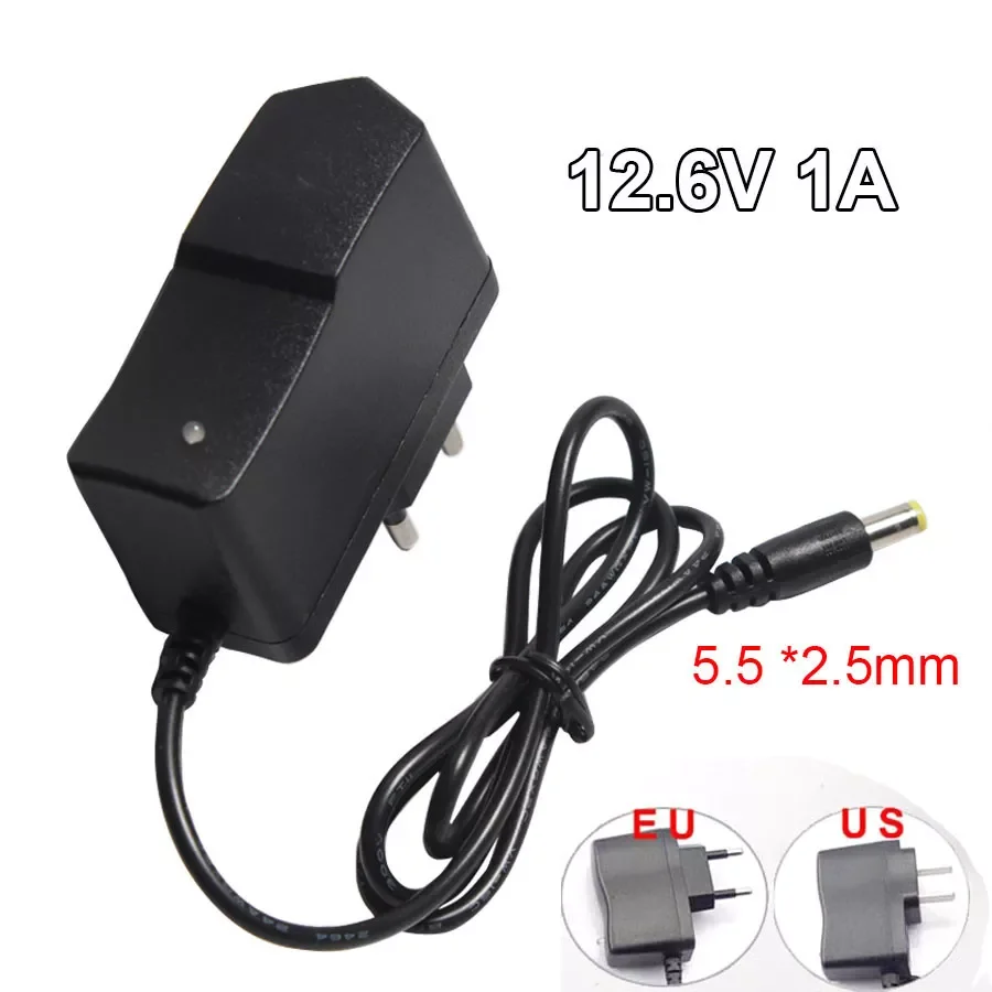 12.6V 1A Lithium Battery 18650 Charger Power Supply Adapter 5.5 *2.5MM DC Plug With Wire Lead Charger for Electric Drill
12.6V 1A Lithium Battery 18650 Charger Power Supply Adapter 5.5 *2.5MM DC Plug With Wire Lead Charger for Electric Drill