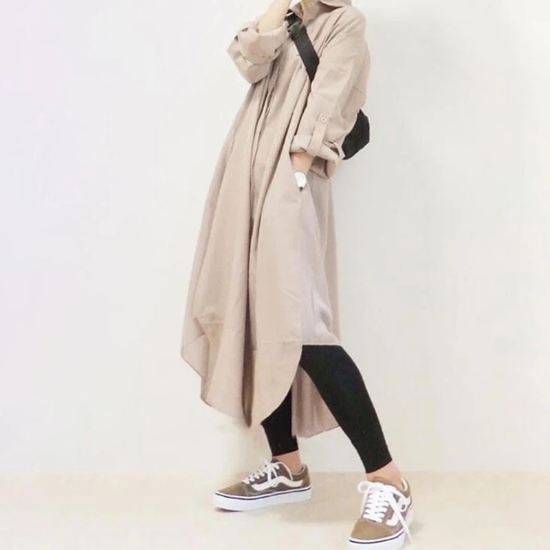 Женская одежда в японском стиле, элегантная длинная однотонная сращенная ветровка, женская одежда, женская мода 
Женская одежда в японском стиле, элегантная длинная однотонная сращенная ветровка, женская одежда, женская мода