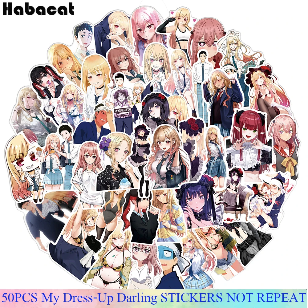 10/50pcs My Dress-Up Darling Japanese Anime Stickers For Decals Skateboard Car Bumper Hoverboard Helmet Luggage Labe Computer
10/50pcs My Dress-Up Darling Japanese Anime Stickers For Decals Skateboard Car Bumper Hoverboard Helmet Luggage Labe Computer