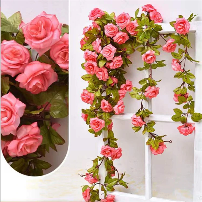 Silk Rose Artificial Flower Rattan Hanging DIY Wedding Home Room Decoration Flowers Hotel Garden Arch Fake Plant Vine
Silk Rose Artificial Flower Rattan Hanging DIY Wedding Home Room Decoration Flowers Hotel Garden Arch Fake Plant Vine