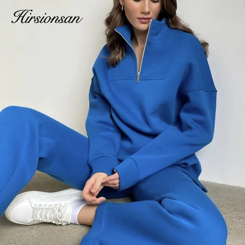 Hirsionsan Casual Cotton Two-Piece Sets Women Half-Zipper Collar Loose Sweatshirt Pullovers & Wide-leg Pants Solid Matching Sets
Hirsionsan Casual Cotton Two-Piece Sets Women Half-Zipper Collar Loose Sweatshirt Pullovers & Wide-leg Pants Solid Matching Sets