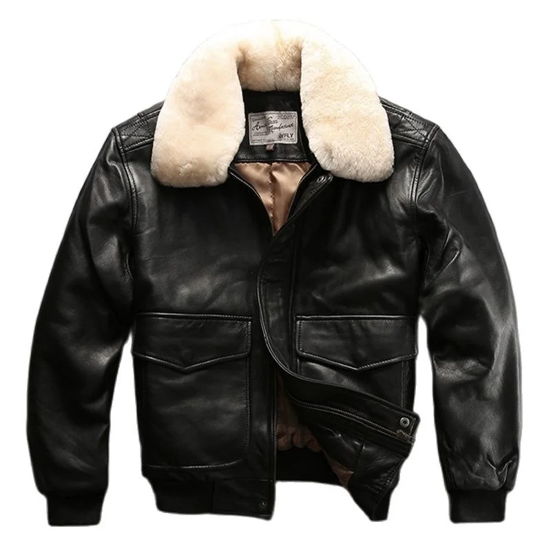 Extra Large Pilot Coat Cotton Clothes Men Wool Collar Leisure Plus Size Sheepskin Genuine Leather Jackets
Extra Large Pilot Coat Cotton Clothes Men Wool Collar Leisure Plus Size Sheepskin Genuine Leather Jackets