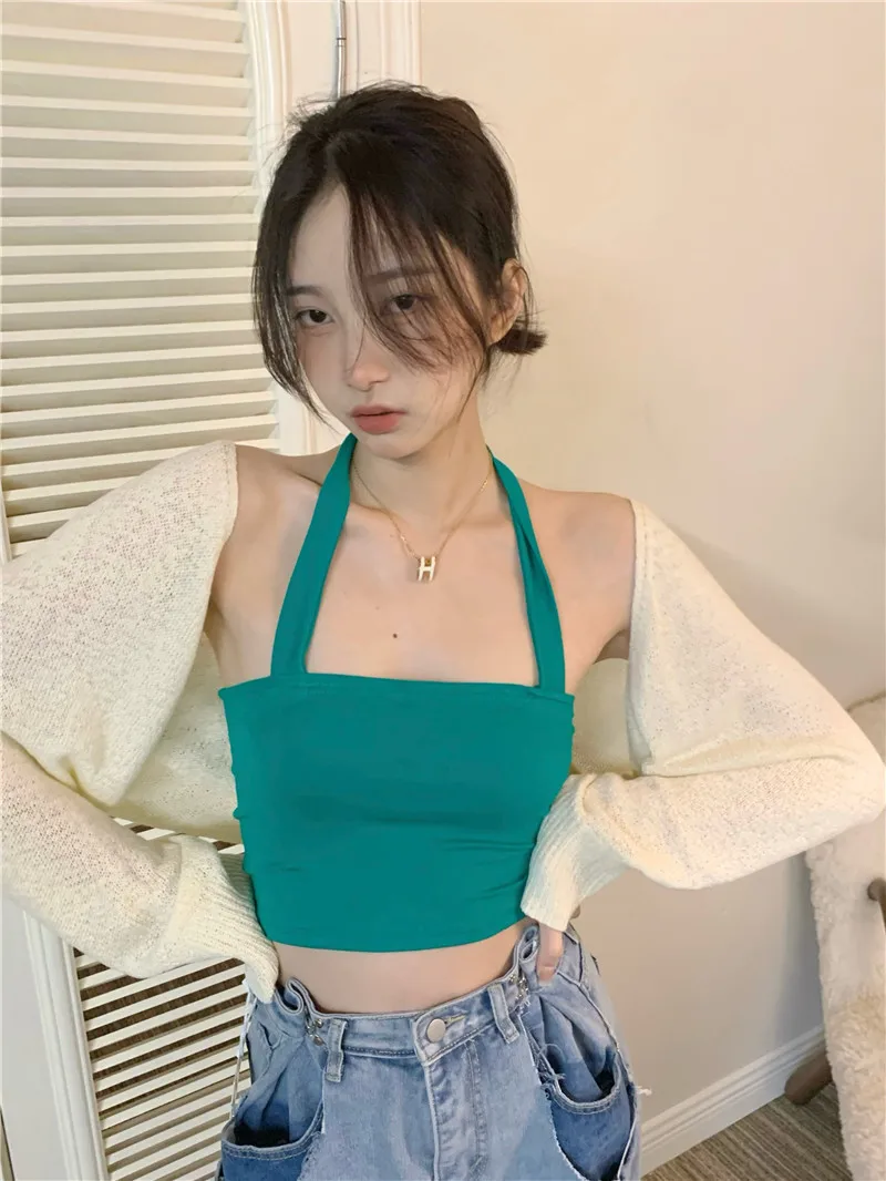 Neck suspender vest women's interior with summer design feeling pure desire sexy back slim sexy girl sleeveless short top
Neck suspender vest women's interior with summer design feeling pure desire sexy back slim sexy girl sleeveless short top