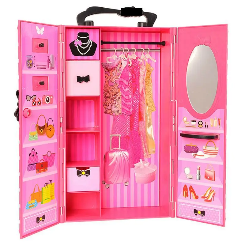 New Fashion Handmade Doll Accessories 30cm Kids Toys Wardrobe Miniature Dollhouse Furniture For Barbie DIY Birthday Present
New Fashion Handmade Doll Accessories 30cm Kids Toys Wardrobe Miniature Dollhouse Furniture For Barbie DIY Birthday Present