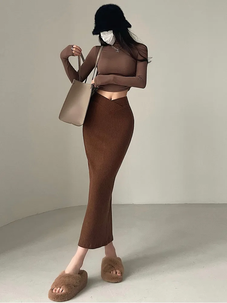 WOMENGAGA High Waist V-shaped Waist Slim Solid Split SLIM Hip Wrap Knit Knitting Skirt Long Fashion Skirts Sweet Casaul S8SW
WOMENGAGA High Waist V-shaped Waist Slim Solid Split SLIM Hip Wrap Knit Knitting Skirt Long Fashion Skirts Sweet Casaul S8SW