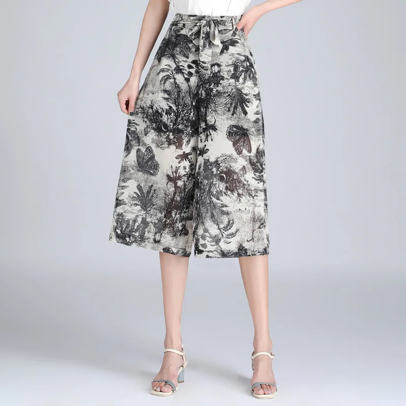 Fashion Print Chiffon Capris Wide Leg Pants 2022 Summer Women Vintage Elegant Loose Casual High Waist Lady Trousers M-4XL 6307
Fashion Print Chiffon Capris Wide Leg Pants 2022 Summer Women Vintage Elegant Loose Casual High Waist Lady Trousers M-4XL 6307