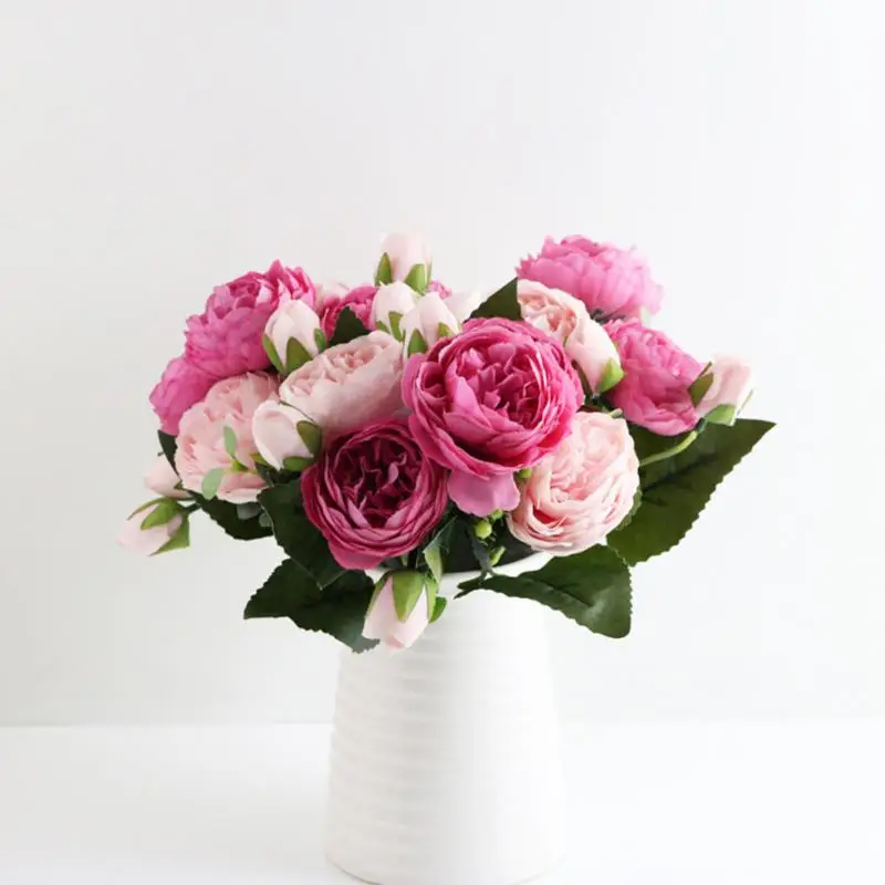 Silk Flower Bouquet Decoration Holiday Gifts 5-head Rose Lifelike Wedding Rose Bouquet Valentine's Artificial Flowers Rose
Silk Flower Bouquet Decoration Holiday Gifts 5-head Rose Lifelike Wedding Rose Bouquet Valentine's Artificial Flowers Rose