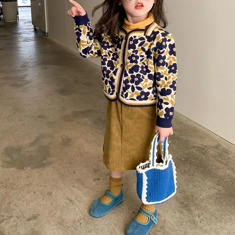 Retro Warm Knitted Cardigan Girls Sweater Autumn Winter Toddler Fashion Base T-shirt Skirt Kids Sweaters Baby Girl Fall Clothes
Retro Warm Knitted Cardigan Girls Sweater Autumn Winter Toddler Fashion Base T-shirt Skirt Kids Sweaters Baby Girl Fall Clothes