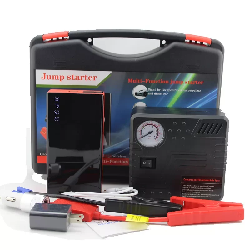 NEW2023 Car Emergency Starter Power 12V Car Battery Booster Jump Starter with Air Portable Auto Starting Device for Petrol Cars
NEW2023 Car Emergency Starter Power 12V Car Battery Booster Jump Starter with Air Portable Auto Starting Device for Petrol Cars