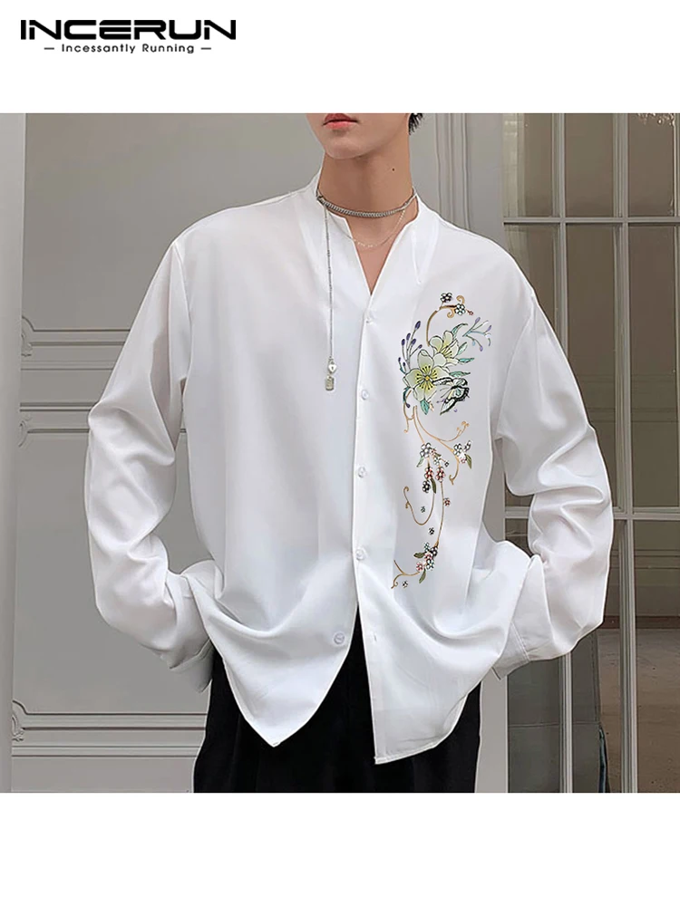 2022 Men Shirt Printing V Neck Streetwear Long Sleeve Button Leisure Camisas Fashion Loose Casual Mens Clothing INCERUN S-3XL
2022 Men Shirt Printing V Neck Streetwear Long Sleeve Button Leisure Camisas Fashion Loose Casual Mens Clothing INCERUN S-3XL