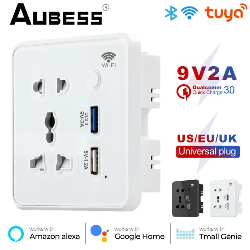 Tuya Smart USB Wall Socket EU/UK/US Dual Usb Wifi Power Plug Ouelet Smart Life APP Remote Control Works With Google Home Alexa
Tuya Smart USB Wall Socket EU/UK/US Dual Usb Wifi Power Plug Ouelet Smart Life APP Remote Control Works With Google Home Alexa