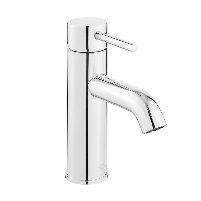 Bright, Sleek and Modern Single-Handle Chrome Bathroom Faucet with Single Hole Installation Look.
Bright, Sleek and Modern Single-Handle Chrome Bathroom Faucet with Single Hole Installation Look.