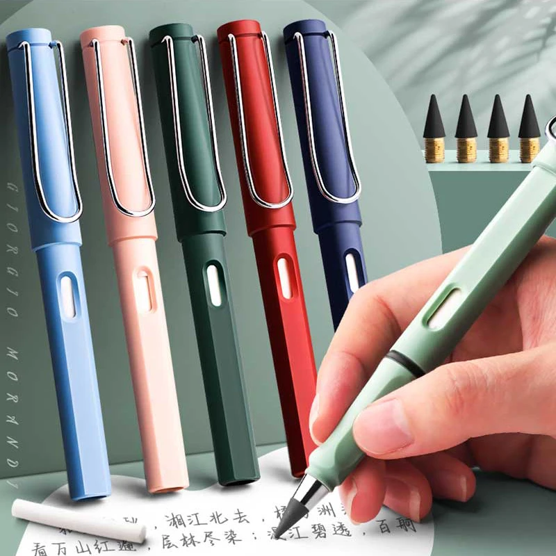 Долговечный карандаш неограниченное письмо сменная ручка без чернил с ластиком