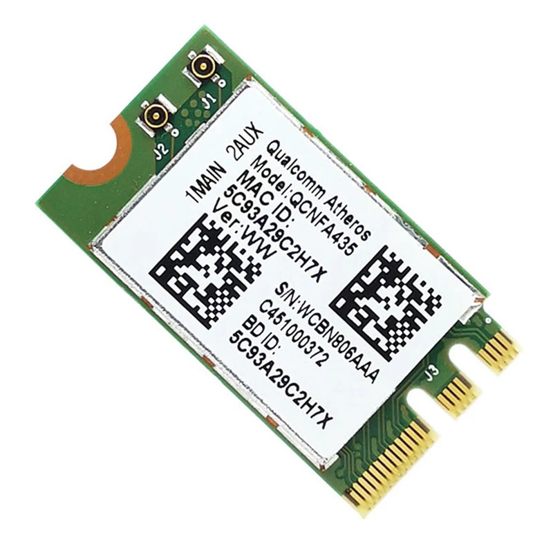 10X карта беспроводного адаптера для Qualcomm Atheros QCA9377 QCNFA435 802.11AC 2,4G/5G NGFF Wi-Fi Карта Bluetooth 4,1
10X карта беспроводного адаптера для Qualcomm Atheros QCA9377 QCNFA435 802.11AC 2,4G/5G NGFF Wi-Fi Карта Bluetooth 4,1