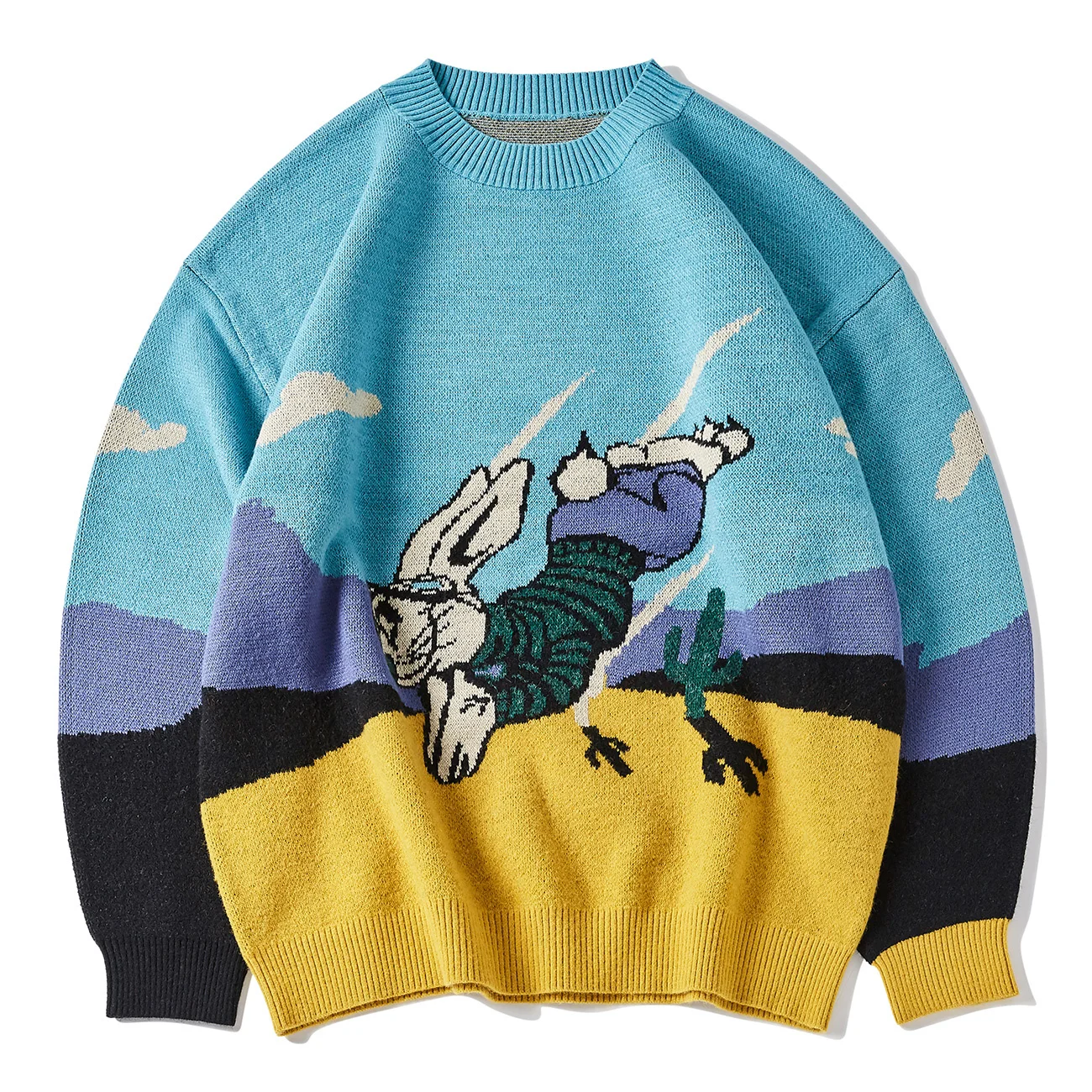 Streetwear Sweaters Pullover Men Women LACIBLE Cartoon Rabbit Cactus Print Knitted Sweater Harajuku Jumpers Loose Casual Tops
Streetwear Sweaters Pullover Men Women LACIBLE Cartoon Rabbit Cactus Print Knitted Sweater Harajuku Jumpers Loose Casual Tops