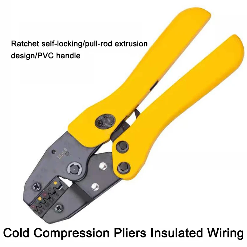 

Cold pressing pliers multi-function ratchet crimping pliers precision pre-insulated bare terminal electrician clip line tool