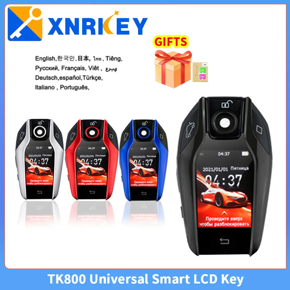 XNRKEY Russian/Korean Universal Modified Boutique Smart Remote Key LCD Screen Newest TK800 for BMW/Ford/Mazda/Toyota/Porsche/Kia
XNRKEY Russian/Korean Universal Modified Boutique Smart Remote Key LCD Screen Newest TK800 for BMW/Ford/Mazda/Toyota/Porsche/Kia