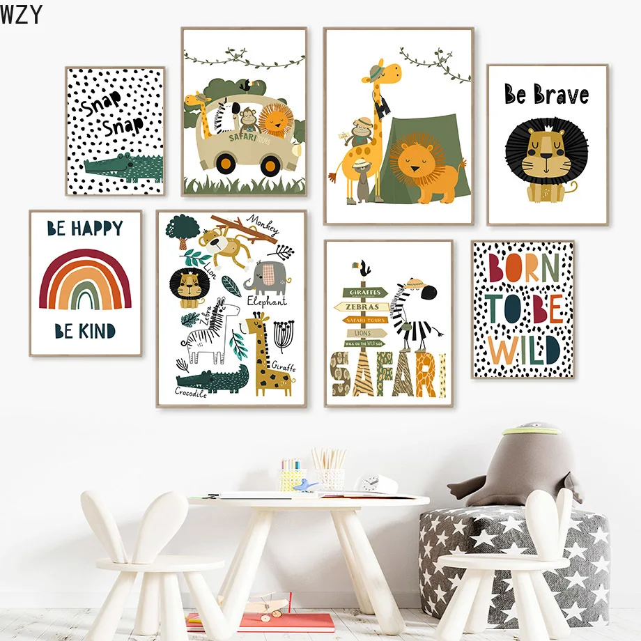 Giraffe Zebra Lion Wild Animal PaintingRainbow Nursery Wall Art Canvas Nordic Posters And Prints Wall Pictures Child Room Decor
Giraffe Zebra Lion Wild Animal PaintingRainbow Nursery Wall Art Canvas Nordic Posters And Prints Wall Pictures Child Room Decor