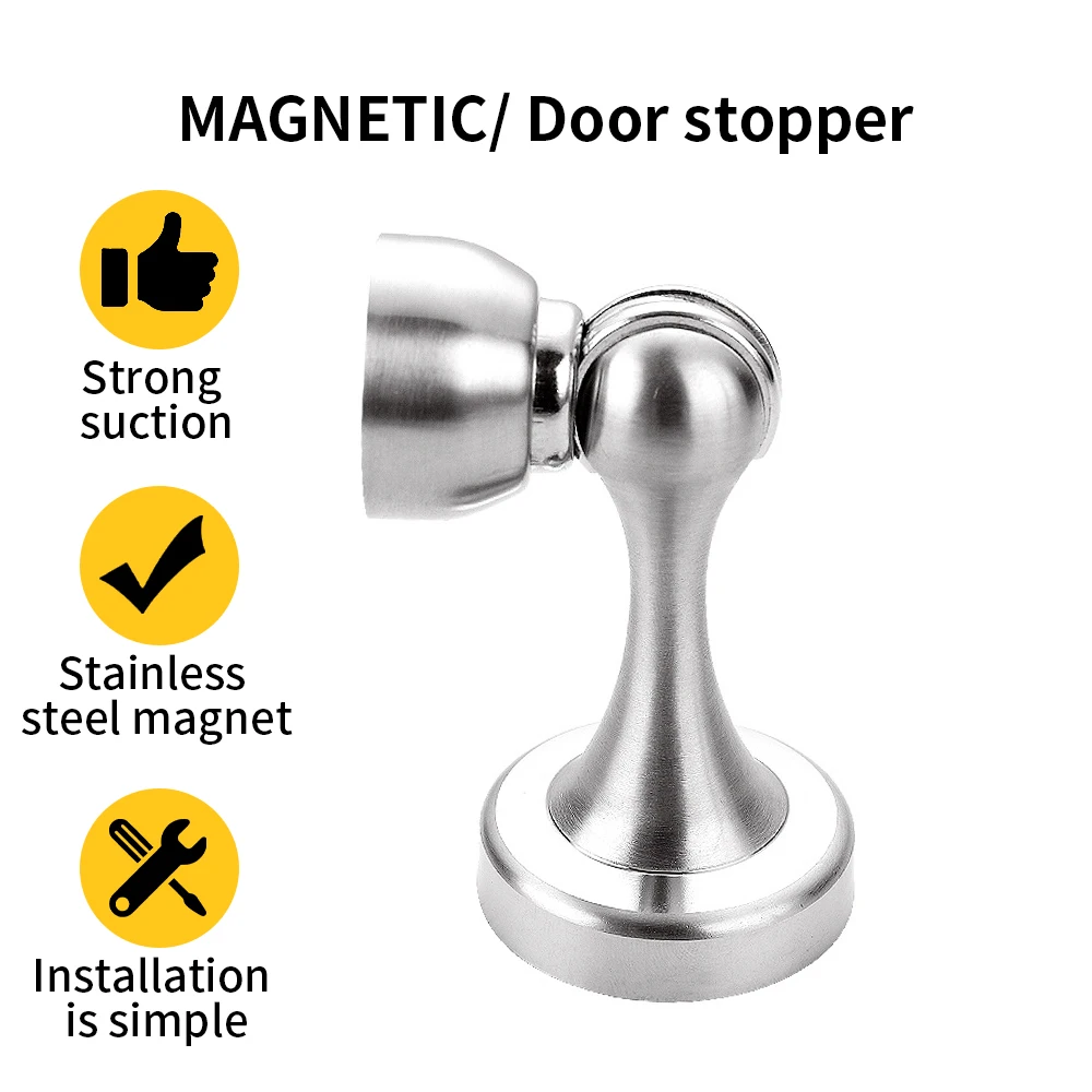 Door Stopper Magnetic Door Stopper holder Stainless Steel 201 Stainless Magnetic Non-Punch Wind-Proof Door Wall Mounted Floor
Door Stopper Magnetic Door Stopper holder Stainless Steel 201 Stainless Magnetic Non-Punch Wind-Proof Door Wall Mounted Floor