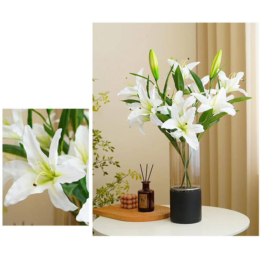 Gorgeous Purple Artificial Lily Flowers 5-Head with Real Touch and Stem Ideal for Wedding or Home Decoration 75cm
Gorgeous Purple Artificial Lily Flowers 5-Head with Real Touch and Stem Ideal for Wedding or Home Decoration 75cm