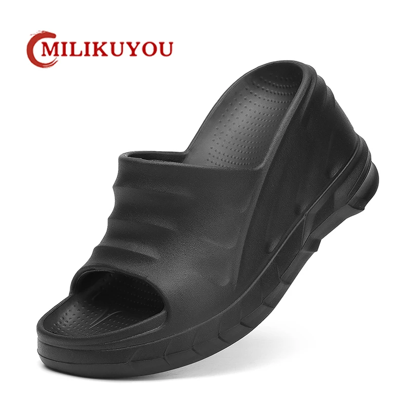 Women's Slippers Summer Thick Bottom Ladies Flip Flop Sandals Wedge Heel Open Toe Mules Shoes Female High 8cm Zapatillas Mujer
Women's Slippers Summer Thick Bottom Ladies Flip Flop Sandals Wedge Heel Open Toe Mules Shoes Female High 8cm Zapatillas Mujer