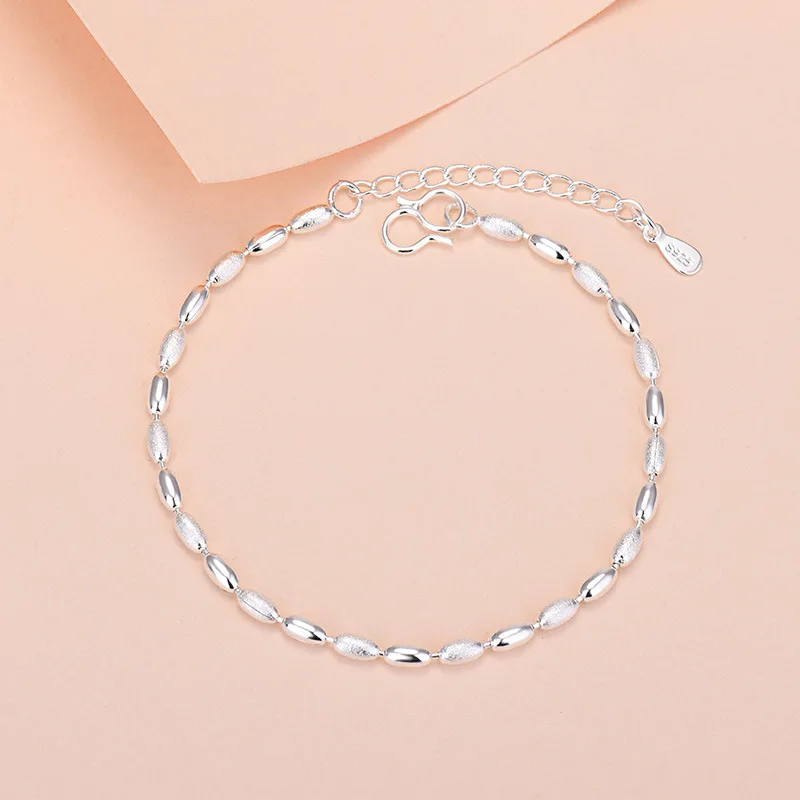 Millet Grains Bracelets for Women Personality Geometric Bead Chain Bracelet Silver Color Small Fresh Jewelry Gift with Box
Millet Grains Bracelets for Women Personality Geometric Bead Chain Bracelet Silver Color Small Fresh Jewelry Gift with Box