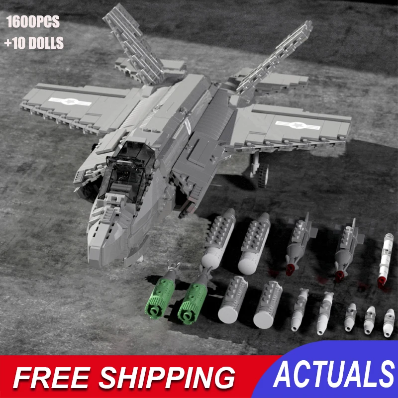 City Aircraft F-35 Stealth Fighter Assembly Model Building Blocks Compatible Military Series Airplane Moc Bricks Toys
City Aircraft F-35 Stealth Fighter Assembly Model Building Blocks Compatible Military Series Airplane Moc Bricks Toys