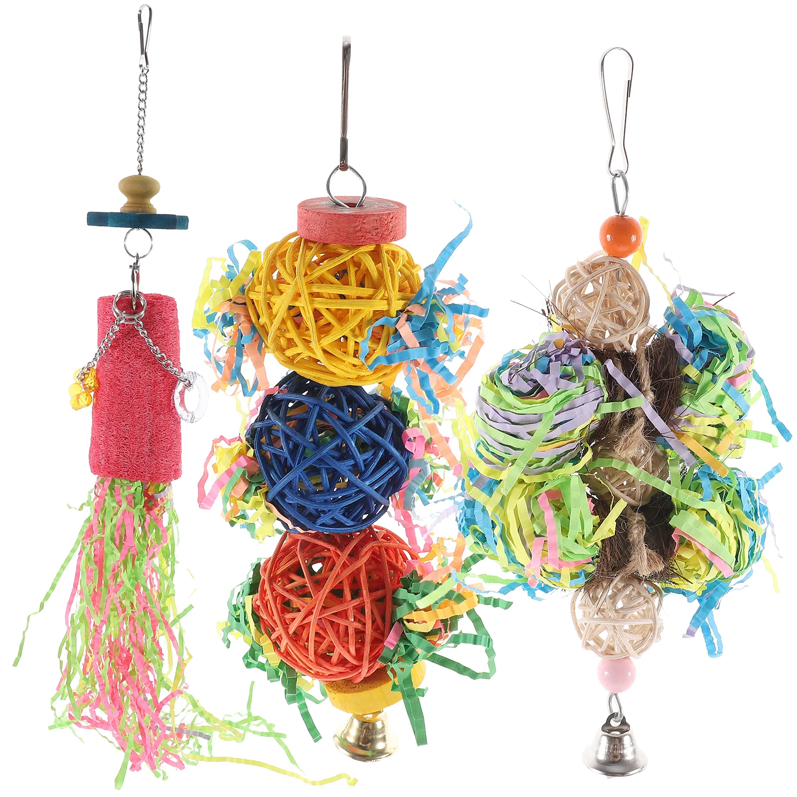 3 Pcs Parrot Chew Toy Train Toys Wooden Bird The Funny Chewing Crepe Paper Cage Hanging
3 Pcs Parrot Chew Toy Train Toys Wooden Bird The Funny Chewing Crepe Paper Cage Hanging