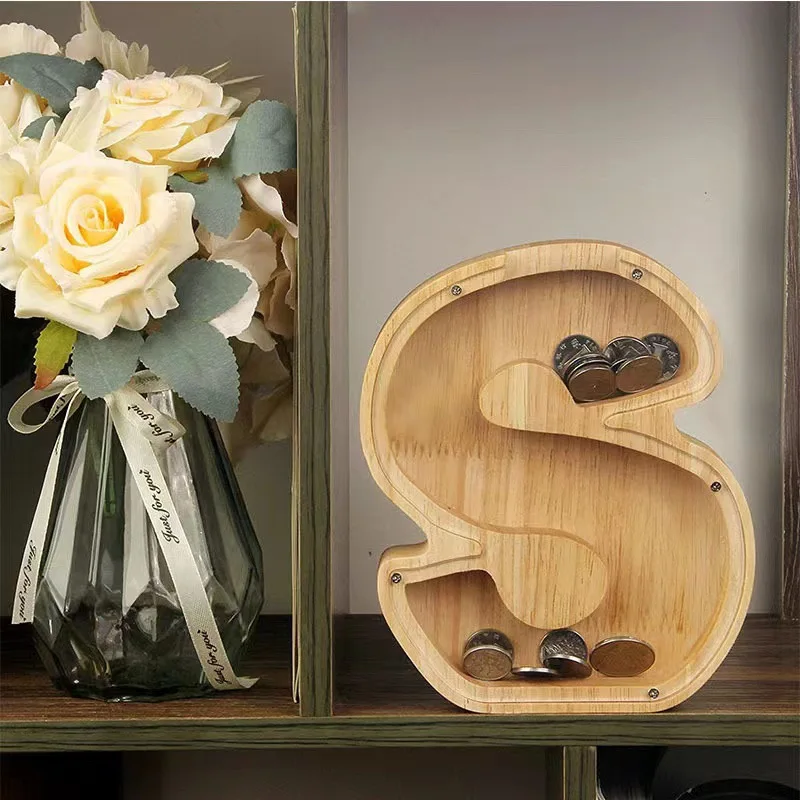 Fashionable English Letters Wooden Coin Bank Piggy Bank Transparent Visual Creative Desktop Decoration Home Decoration Ornaments
Fashionable English Letters Wooden Coin Bank Piggy Bank Transparent Visual Creative Desktop Decoration Home Decoration Ornaments