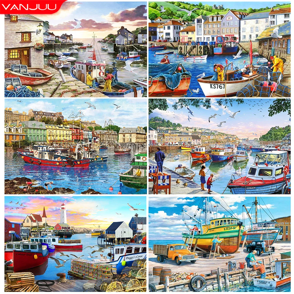 Landscape 5D Diamond Painting Seaside Fishing Boat DIY Mosaic Round Diamond Art Embroidery Room Wall Decor Rhinestone Painting
Landscape 5D Diamond Painting Seaside Fishing Boat DIY Mosaic Round Diamond Art Embroidery Room Wall Decor Rhinestone Painting