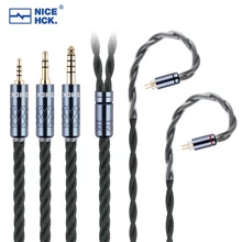 NiceHCK MeetAlice 6N Silver Plated High Conductivity Copper HIFI Cable Wire MMCX 2Pin for Yume HOLA Zero tangzu fudu CHU II MK4