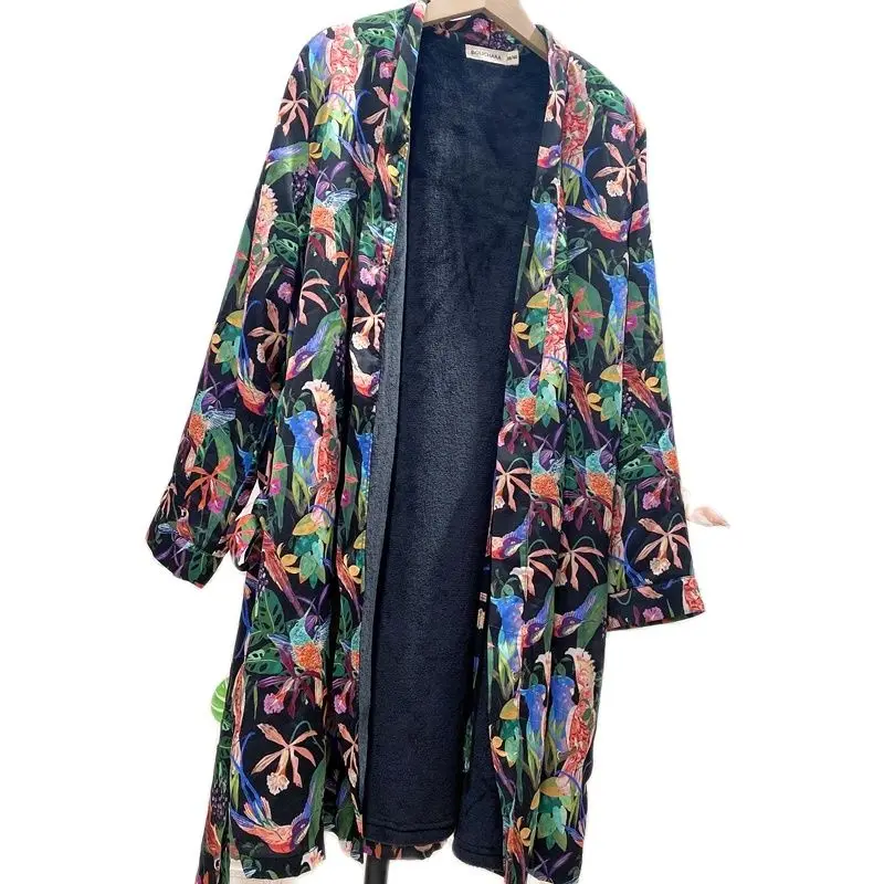 Harajuku Yukata Long Haori Women Japan Traditional Keep Warm Thick Kimono Samurai Cosplay Costumes Classic Cotton-Padded Jacket
Harajuku Yukata Long Haori Women Japan Traditional Keep Warm Thick Kimono Samurai Cosplay Costumes Classic Cotton-Padded Jacket