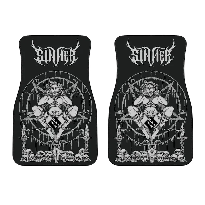 Satanic Pentagram Demon Chained To Sin And Lovin It Car Floor Mats Set Of 2-Satanic Car Floor Mats-Satanic-
Satanic Pentagram Demon Chained To Sin And Lovin It Car Floor Mats Set Of 2-Satanic Car Floor Mats-Satanic-