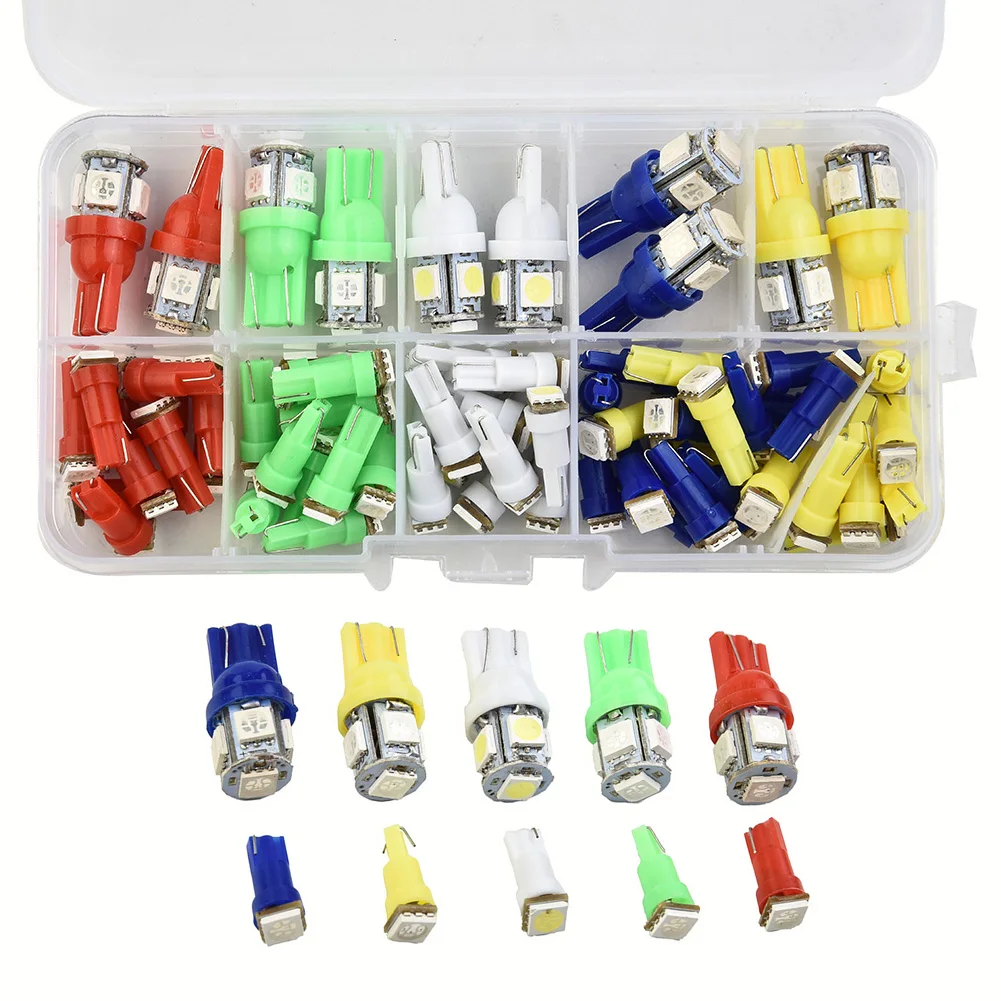 70pcs LED Light Parking Reading Side marker LED Bulbs T5+T10 5050SMD Tail Instrument Panel Light Green/Red/White/Blue/Yellow
70pcs LED Light Parking Reading Side marker LED Bulbs T5+T10 5050SMD Tail Instrument Panel Light Green/Red/White/Blue/Yellow