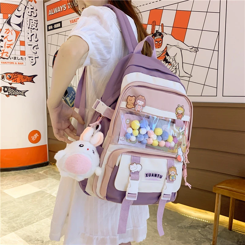 Fashion Women Waterproof Backpack Female Kawaii Student Nylon Girl College Cute Trendy Transparency School Bag Harajuku
Fashion Women Waterproof Backpack Female Kawaii Student Nylon Girl College Cute Trendy Transparency School Bag Harajuku
