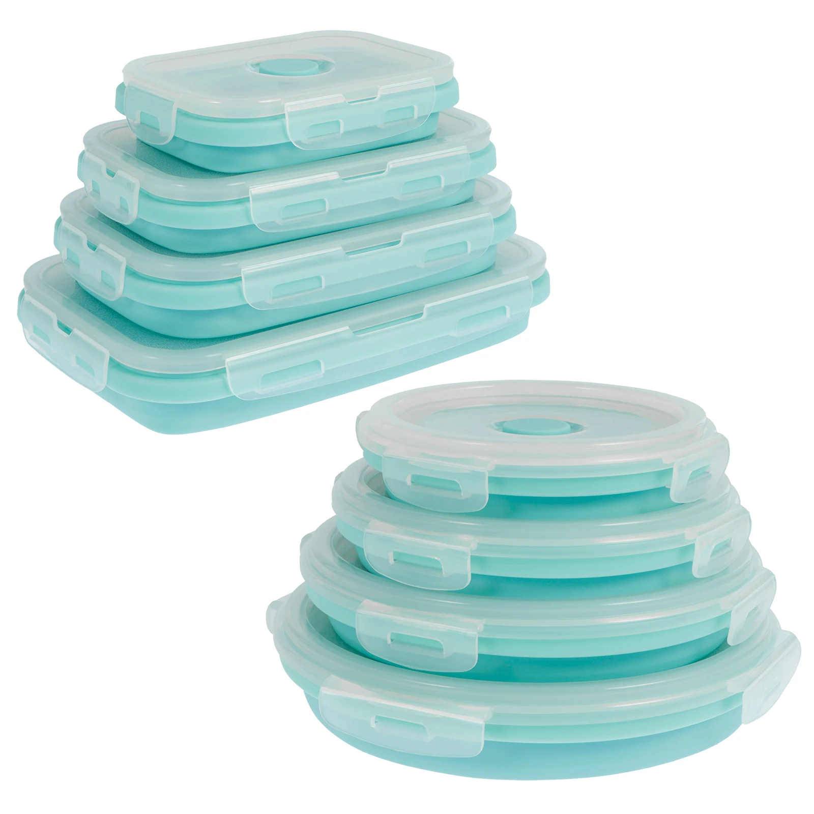New 8Pcs Collapsible Food Storage Containers with Lids Reusable Silicone Square Round Lunch Containers Folding Stackable Lunch
New 8Pcs Collapsible Food Storage Containers with Lids Reusable Silicone Square Round Lunch Containers Folding Stackable Lunch