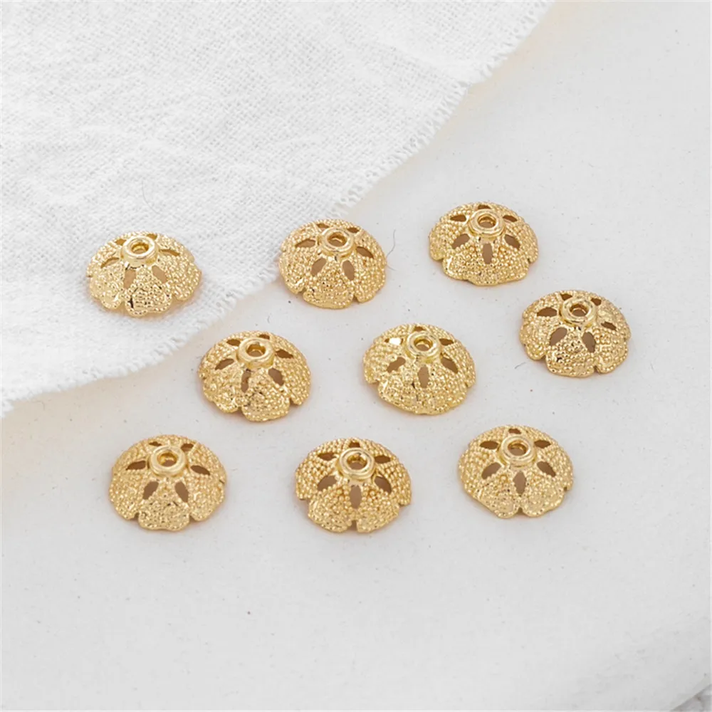 14K gold color holder accessories hollow hexagon star cap 8mm bead holder DIY accessories 100pcs
14K gold color holder accessories hollow hexagon star cap 8mm bead holder DIY accessories 100pcs
