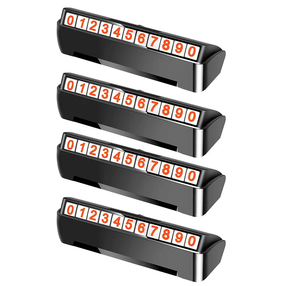 4 Pcs Car Moving Phone Card Parking Board Trim Plate Temporary Number Signs Interior Decor
4 Pcs Car Moving Phone Card Parking Board Trim Plate Temporary Number Signs Interior Decor