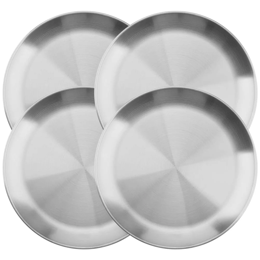Steel Serving Metal Plate Plates Stainless Dishes Camping Round Dinner Eating Salad Beef Meat Dish Pizza Pan Tray
Steel Serving Metal Plate Plates Stainless Dishes Camping Round Dinner Eating Salad Beef Meat Dish Pizza Pan Tray