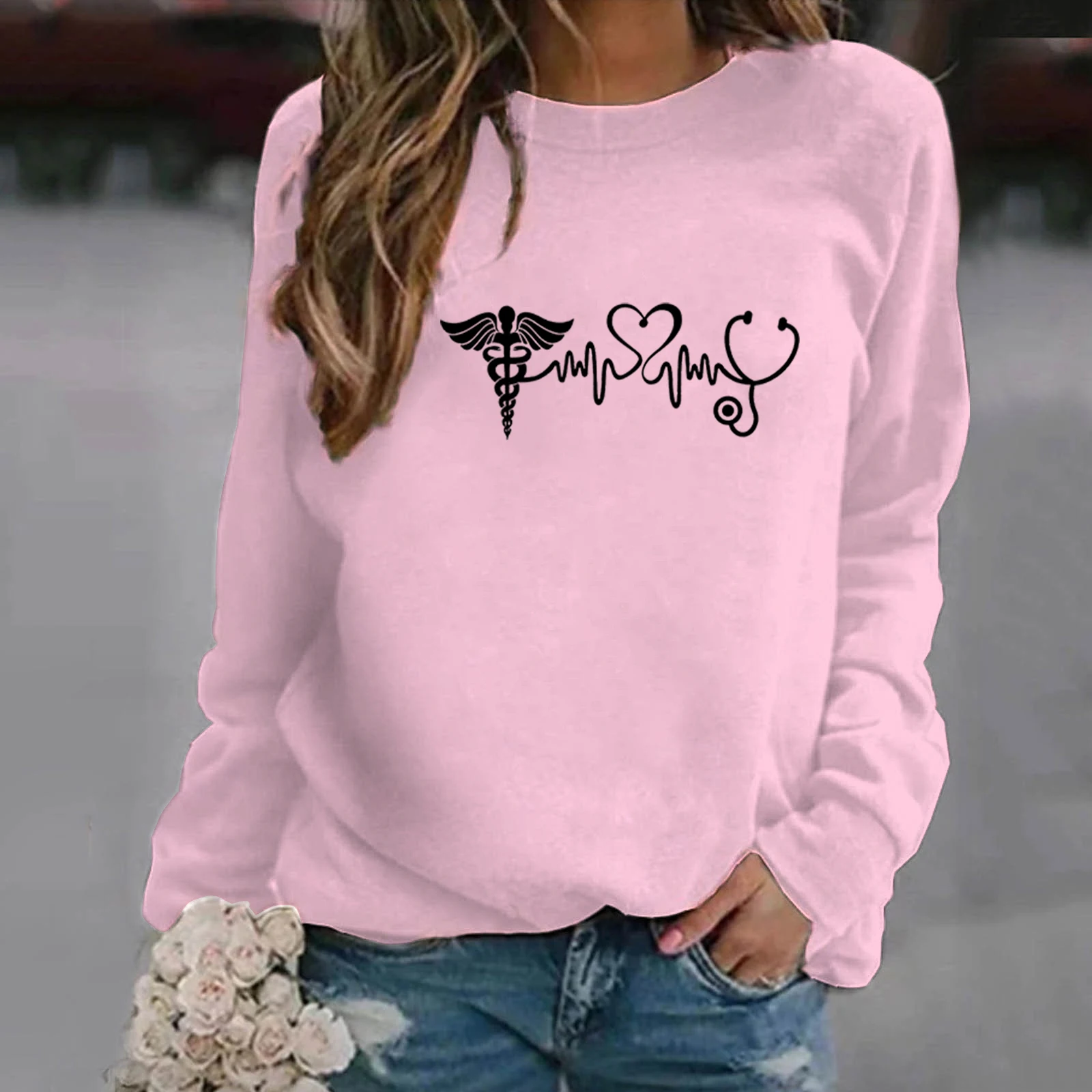 Nurse Heartbeat Hoodies Nurse Printed Hoodies Women Fleece Long Sleeve O Neck Loose Sweatshirt Girls Autumn Winter Pullovers Top
Nurse Heartbeat Hoodies Nurse Printed Hoodies Women Fleece Long Sleeve O Neck Loose Sweatshirt Girls Autumn Winter Pullovers Top