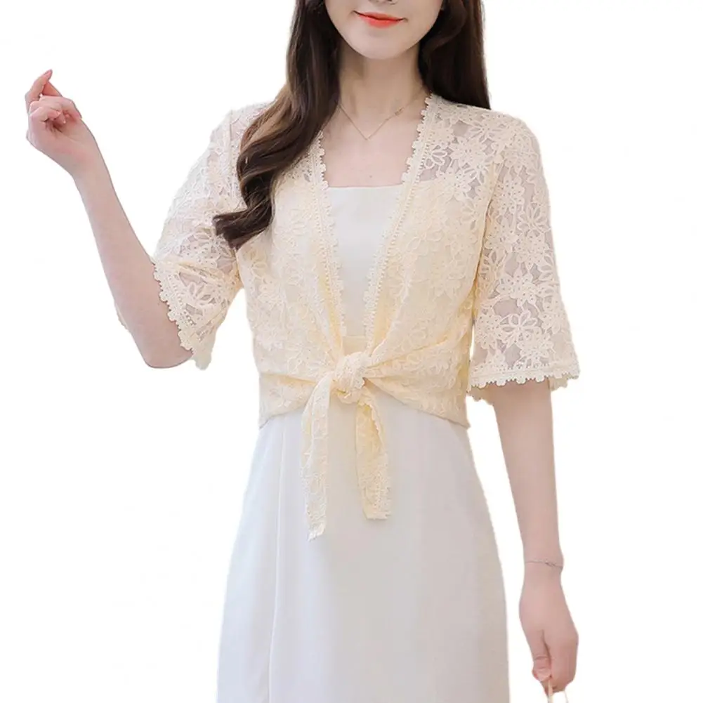 Женская укороченная рубашка, стильный кардиган с кружевной вышивкой, мягкая однотонная Дамская рубашка с коротким рукавом, с воротником-стойкой
Женская укороченная рубашка, стильный кардиган с кружевной вышивкой, мягкая однотонная Дамская рубашка с коротким рукавом, с воротником-стойкой