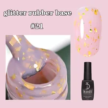 YD KODI PROFESSIONAL 12ml Plastic Bottle Gold Nude Glitter Rubber Base Gel Polish Gold Pink White Semi Permanent UV LED Nail