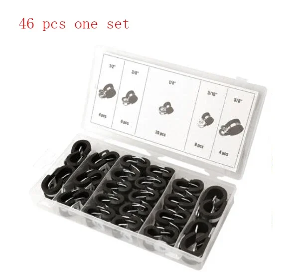 Free shipping Pipe Clamp 46pcs/lot Galvanized iron Rubber Lined P Clips Cable Mounting Hose Pipe Clamp Mikalor
Free shipping Pipe Clamp 46pcs/lot Galvanized iron Rubber Lined P Clips Cable Mounting Hose Pipe Clamp Mikalor