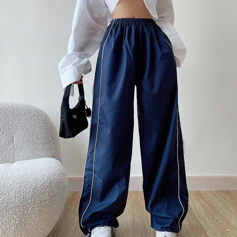 Y2K Baggy Cargo Trousers Drawstring Hot Girl Streetwear Baggy Elastic High Waist Sweatpants Harajuku Straight Wide Leg Pants
Y2K Baggy Cargo Trousers Drawstring Hot Girl Streetwear Baggy Elastic High Waist Sweatpants Harajuku Straight Wide Leg Pants