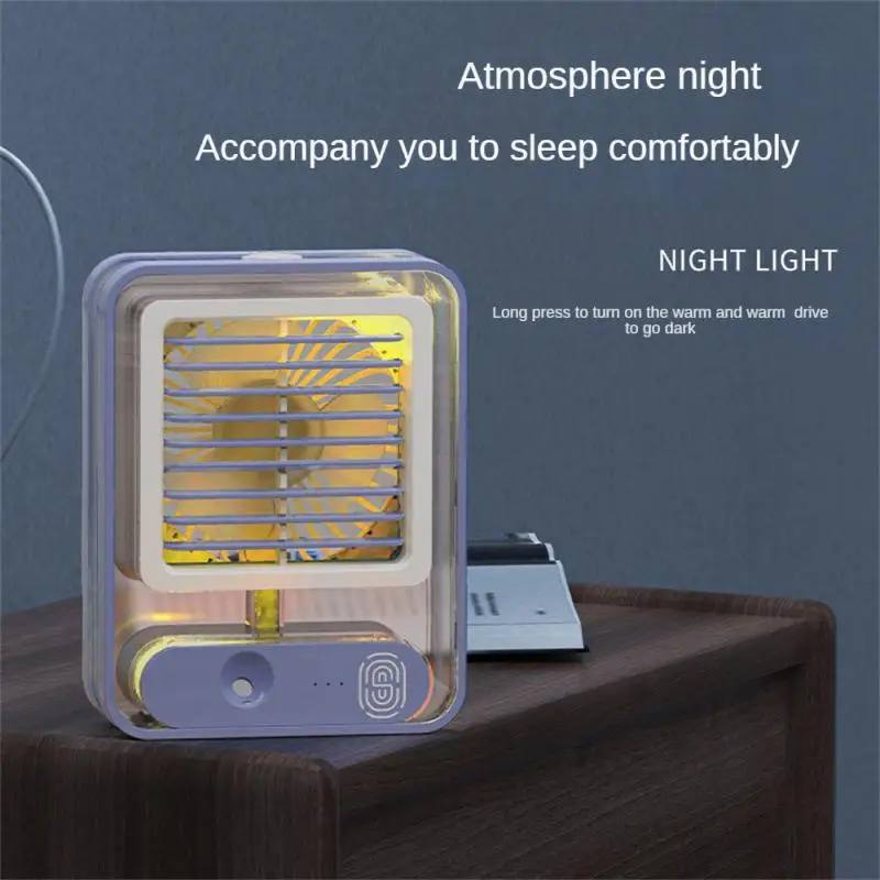 Portable Desktop Fan Usb Charge Summer Air Cooler Adjustable With Atmosphere Night Light Can Add Water Humidification Spray Fan
Portable Desktop Fan Usb Charge Summer Air Cooler Adjustable With Atmosphere Night Light Can Add Water Humidification Spray Fan