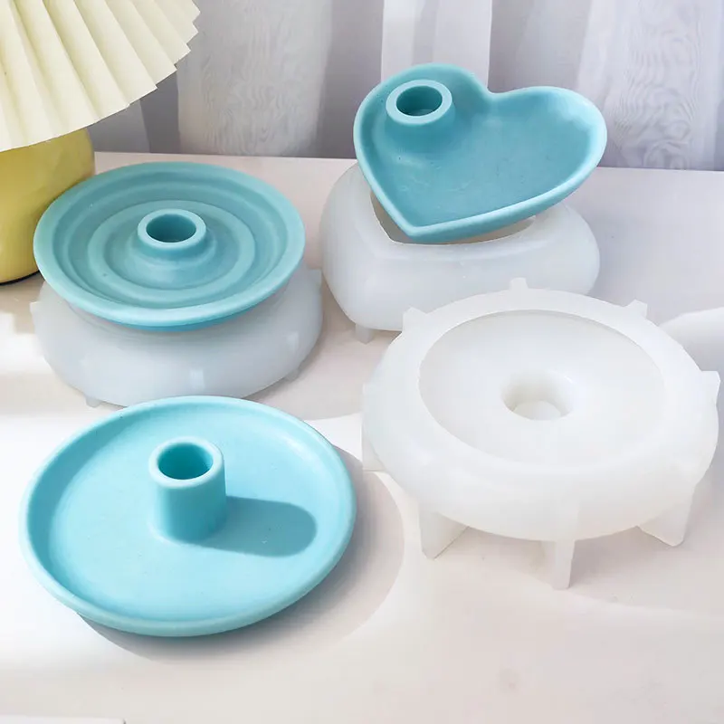 New Heart Shaped Disc Cone Mold Silicone Candlestick Molds Cement Candle Holder Mould DIY Home Decorations Candle Accessories
New Heart Shaped Disc Cone Mold Silicone Candlestick Molds Cement Candle Holder Mould DIY Home Decorations Candle Accessories