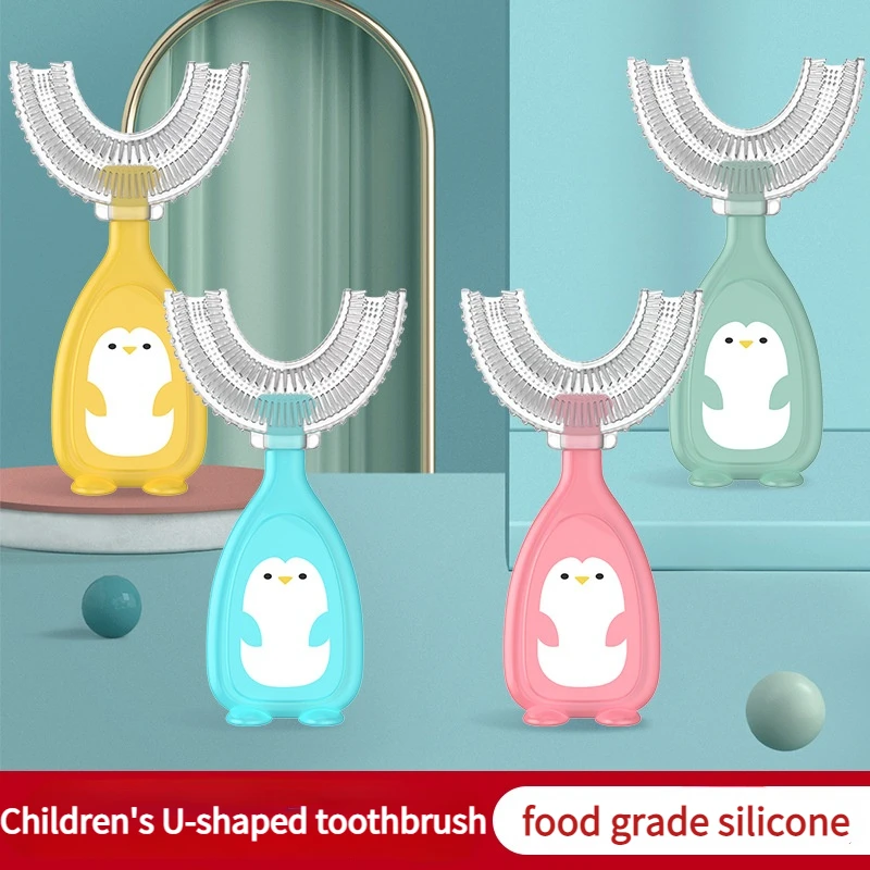 New Manual Baby U-shaped Toothbrush for 2-12Y Newborn Children Teeth Oral Care Cleaning Brush Soft Food Grade Silicone Teethers
New Manual Baby U-shaped Toothbrush for 2-12Y Newborn Children Teeth Oral Care Cleaning Brush Soft Food Grade Silicone Teethers