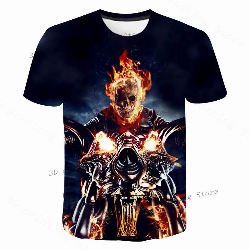 2022 Summer Movie Ghost Rider T Shirt Men Women Children Skull 3D T-Shirt Fashion Casua Short Sleevel Cool Tops Mens Clothing
2022 Summer Movie Ghost Rider T Shirt Men Women Children Skull 3D T-Shirt Fashion Casua Short Sleevel Cool Tops Mens Clothing