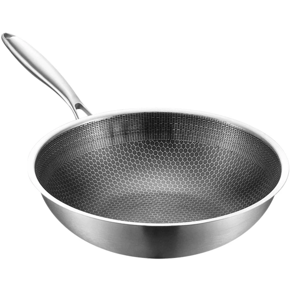 Stainless Steel Wok Cooker Non Stick Honeycomb Frying Pan Everyday Household Cookware Accessories Kitchen Supply
Stainless Steel Wok Cooker Non Stick Honeycomb Frying Pan Everyday Household Cookware Accessories Kitchen Supply